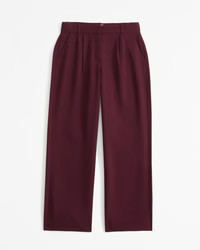 Curve Love A&F Sloane Low Rise Tailored Wide Leg Pant | Abercrombie & Fitch (US)