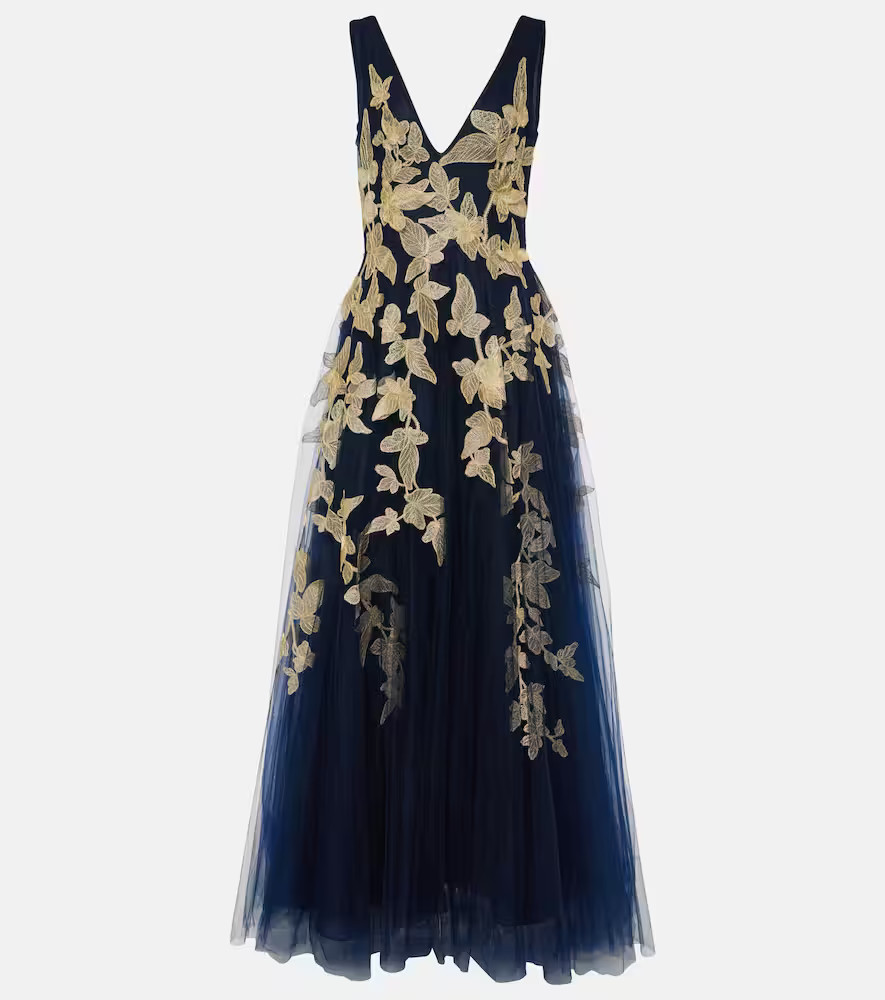 Costarellos Arcangela appliqué tulle gown | Mytheresa (US/CA)