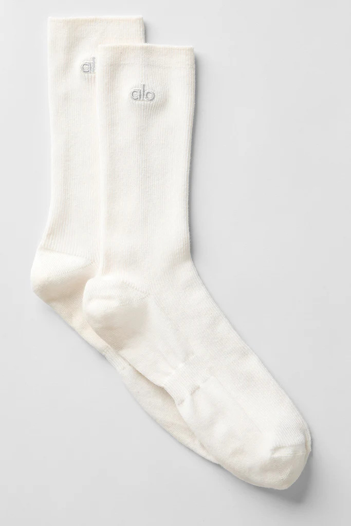 Unisex Half-Crew Understated Sock - Ivory | Alo Yoga (US)