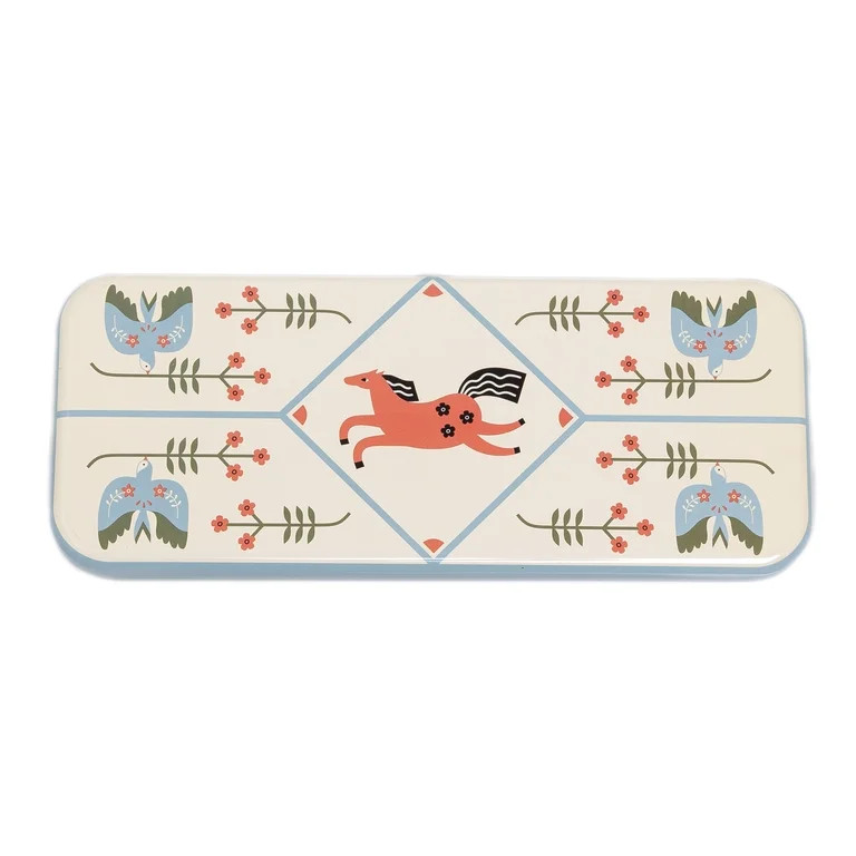 Pearhead Wild Folk Art Tin Metal Pencil Case for Students | Walmart (US)
