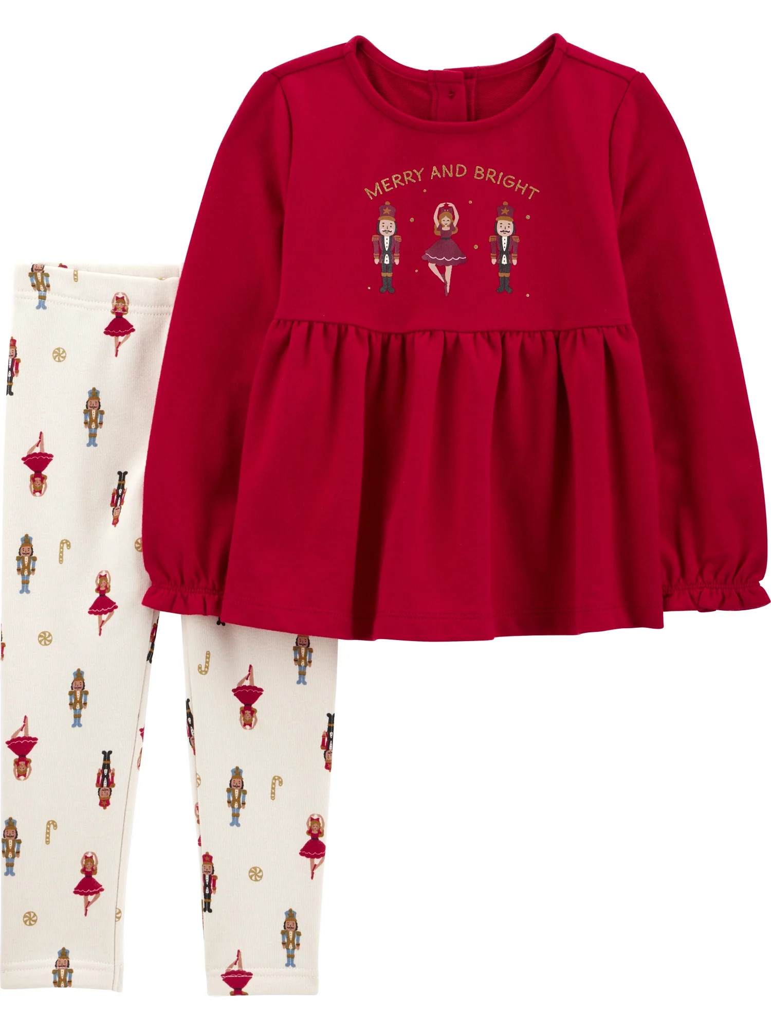 Carter's Child of Mine Baby and Toddler Girl Holiday Outfit Set, 2-Piece, Sizes 12M-5T | Walmart (US)
