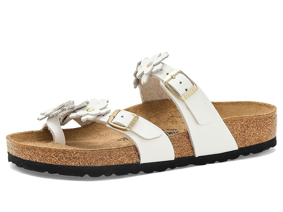 Birkenstock Mayari Flowers - Leather Women's Dress Sandals White: EU 36 (US Women's 5-5.5) Regular | Zappos.com