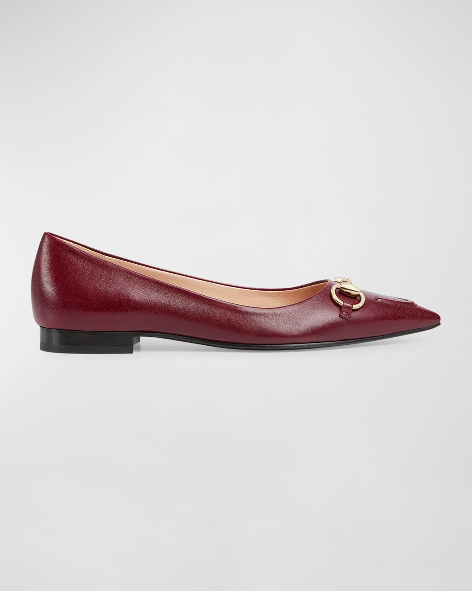 Erin Leather Horsebit Ballerina Flats | Neiman Marcus