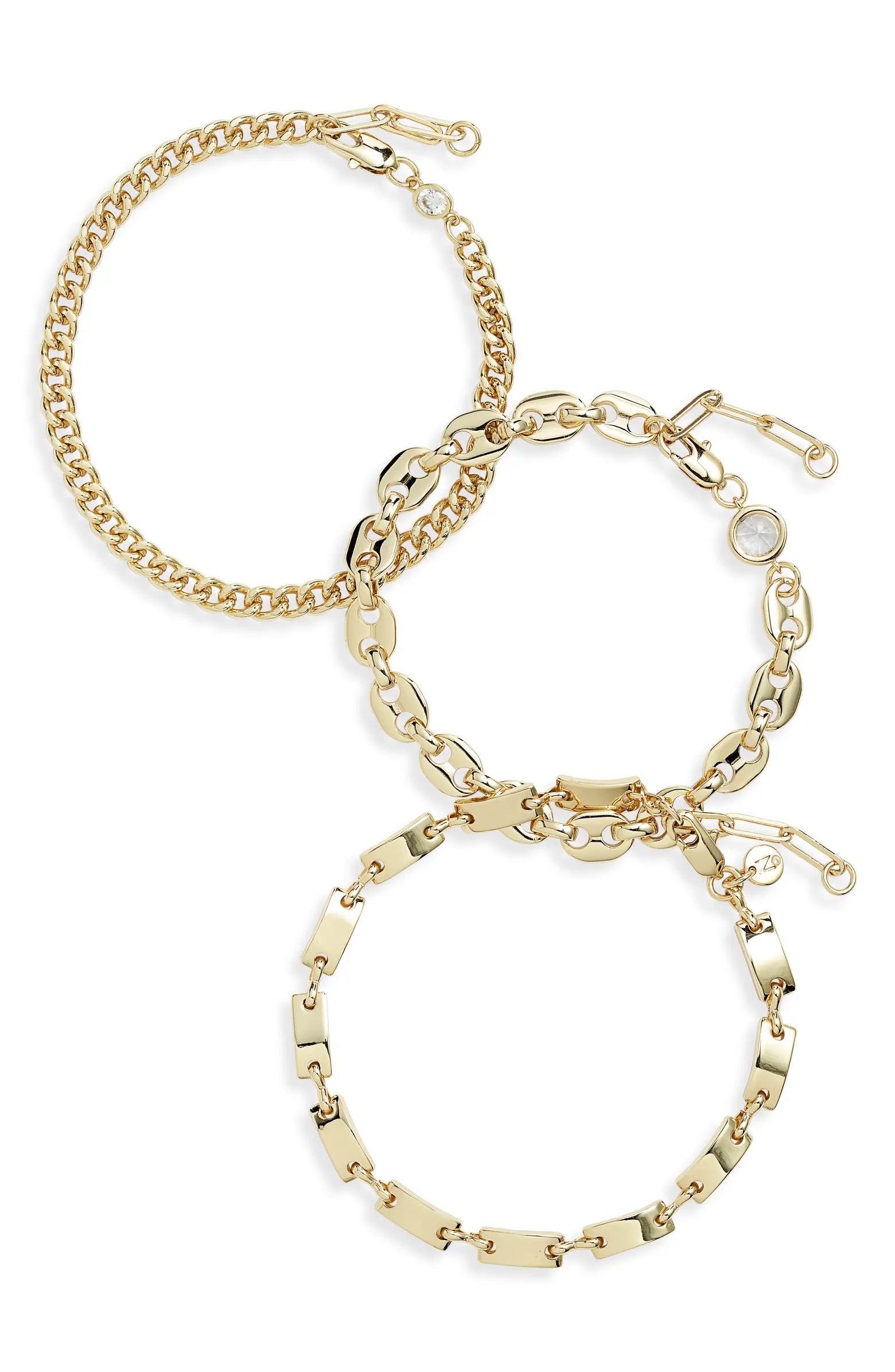 Nordstrom Set of Three Chain Bracelets | Nordstrom | Nordstrom