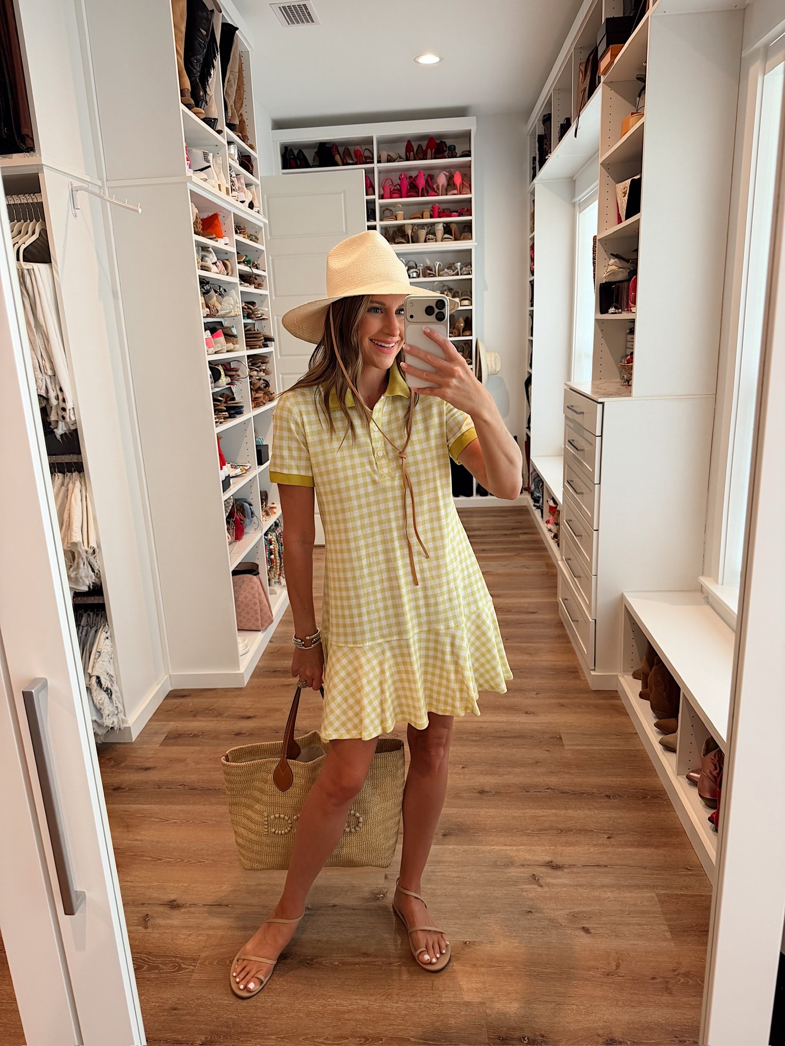 In a medium dress, hat, sandals and accessories- fits tts.

#LTKootd #LTKgrwm #LTKSeasonal