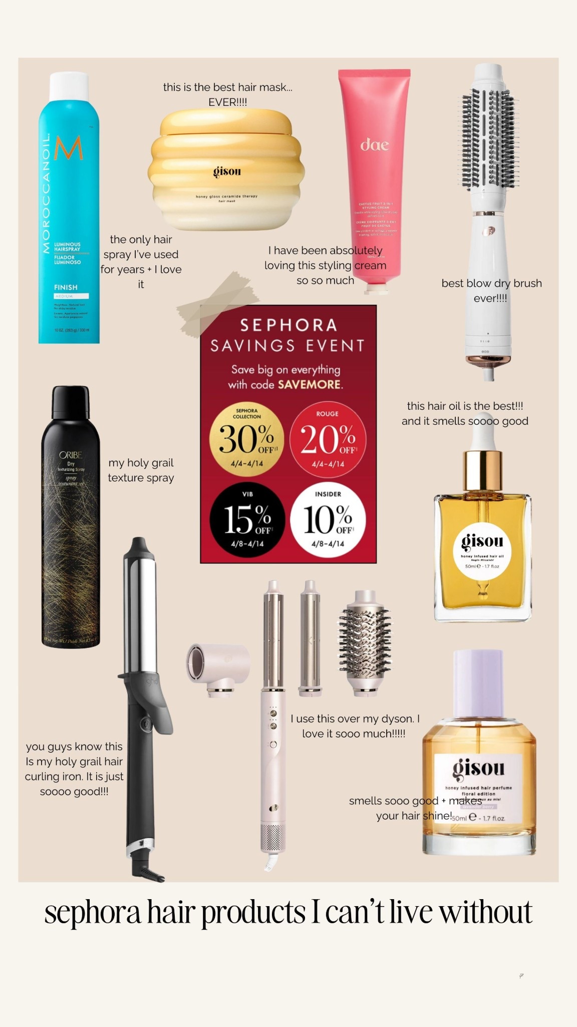 Sephora hair products I absolutely love! Use code SAVEMORE for up to 20% off 

#LTKSaleAlert #LTKBeauty
