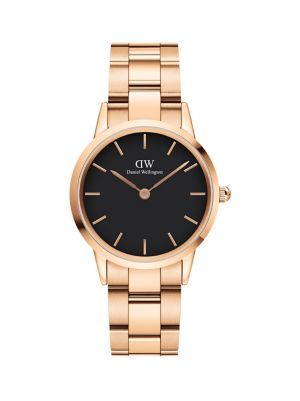 Iconic Link Rose Goldplated Bracelet Watch | The Bay