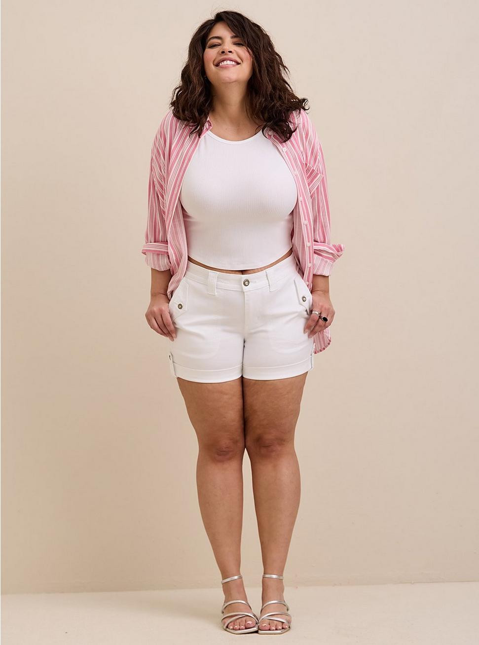3.5 Inch Military Stretch Twill Mid-Rise Short | Torrid (US & Canada)