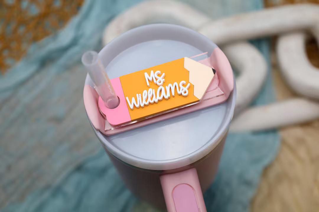 Teacher Stanley Name Plate, Pencil Tumbler Name Tag, Gifts for Teachers, Teacher Appreciation Gif... | Etsy (US)