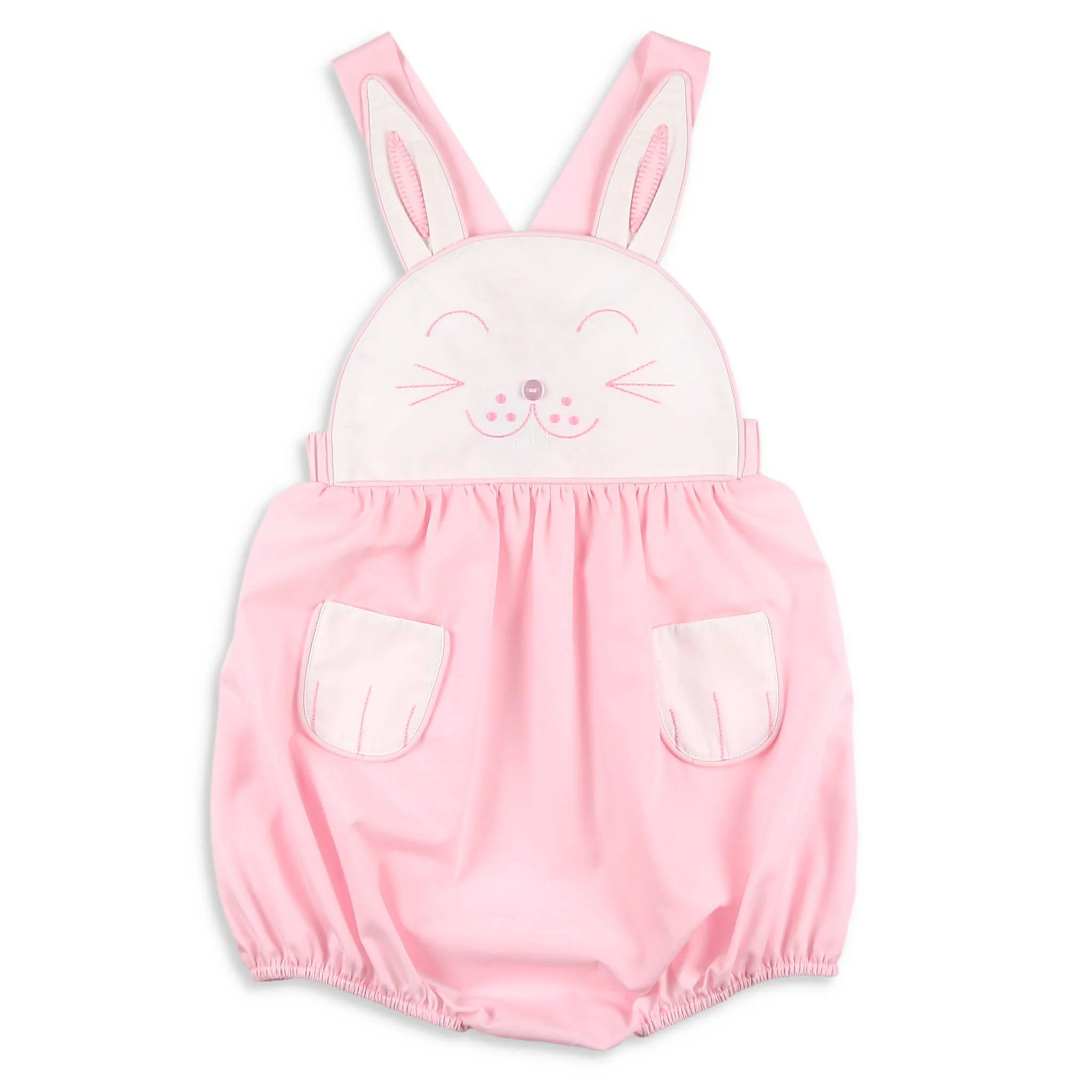 Girls Bubble - Pink Bunny Face - Shrimp and Grits Kids | Shrimp and Grits Kids