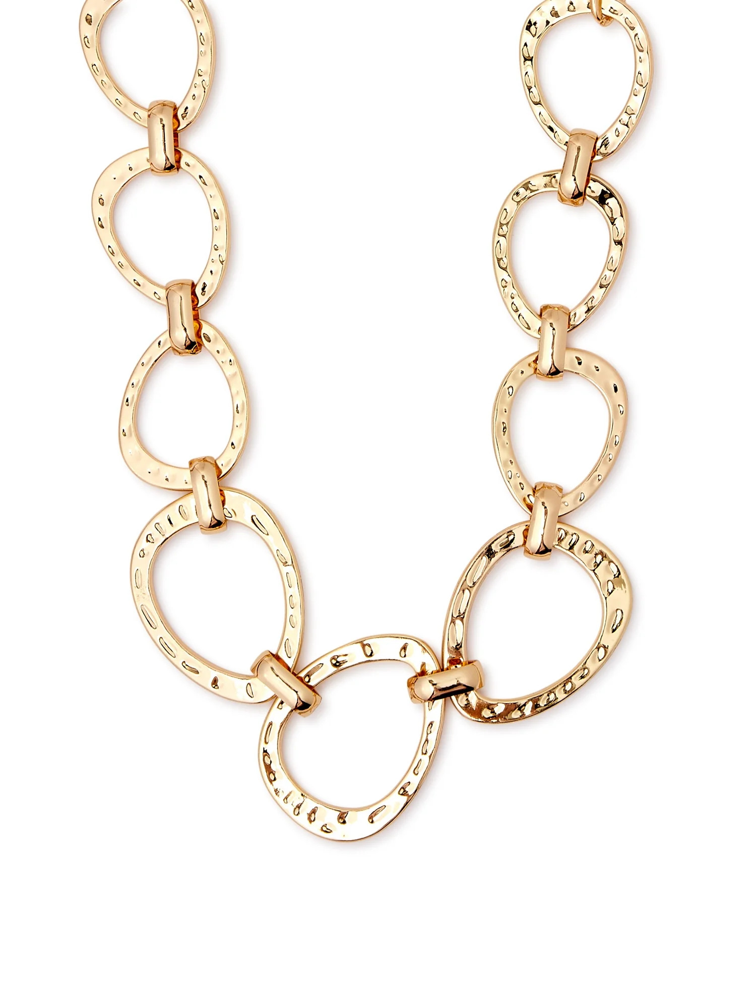 Time and Tru Goldtone Link Necklace - Walmart.com | Walmart (US)