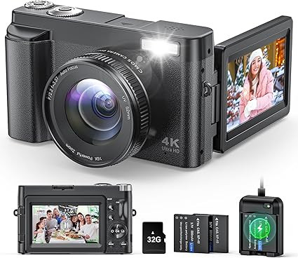 4K Digital Camera for Photography and Video, Autofocus Anti-Shake 48MP Vlogging Camera for YouTub... | Amazon (US)