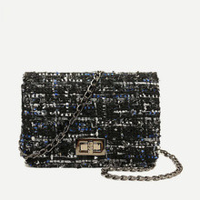 Tweed Crossbody Chain Bag | SHEIN