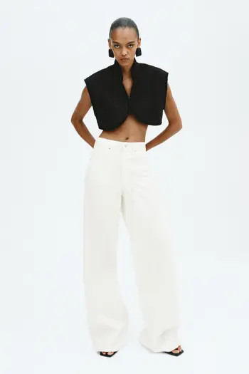 H&M Wide high waist jeans | Nordstrom | Nordstrom