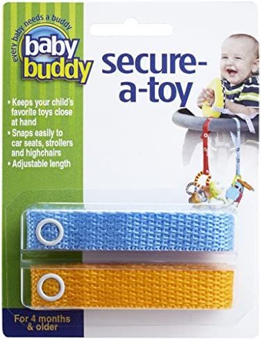 Baby Buddy Secure-A-Toy, Safety Strap Secures Toys, Teether, Or Pacifiers to Strollers, Highchair... | Amazon (US)