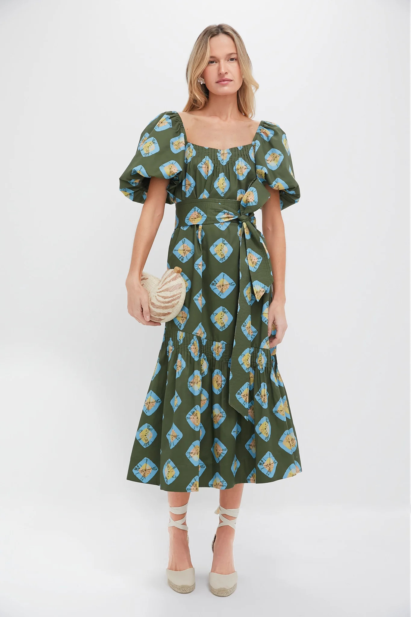 Olive and Aqua Diamond Clary Dress | Tuckernuck (US)