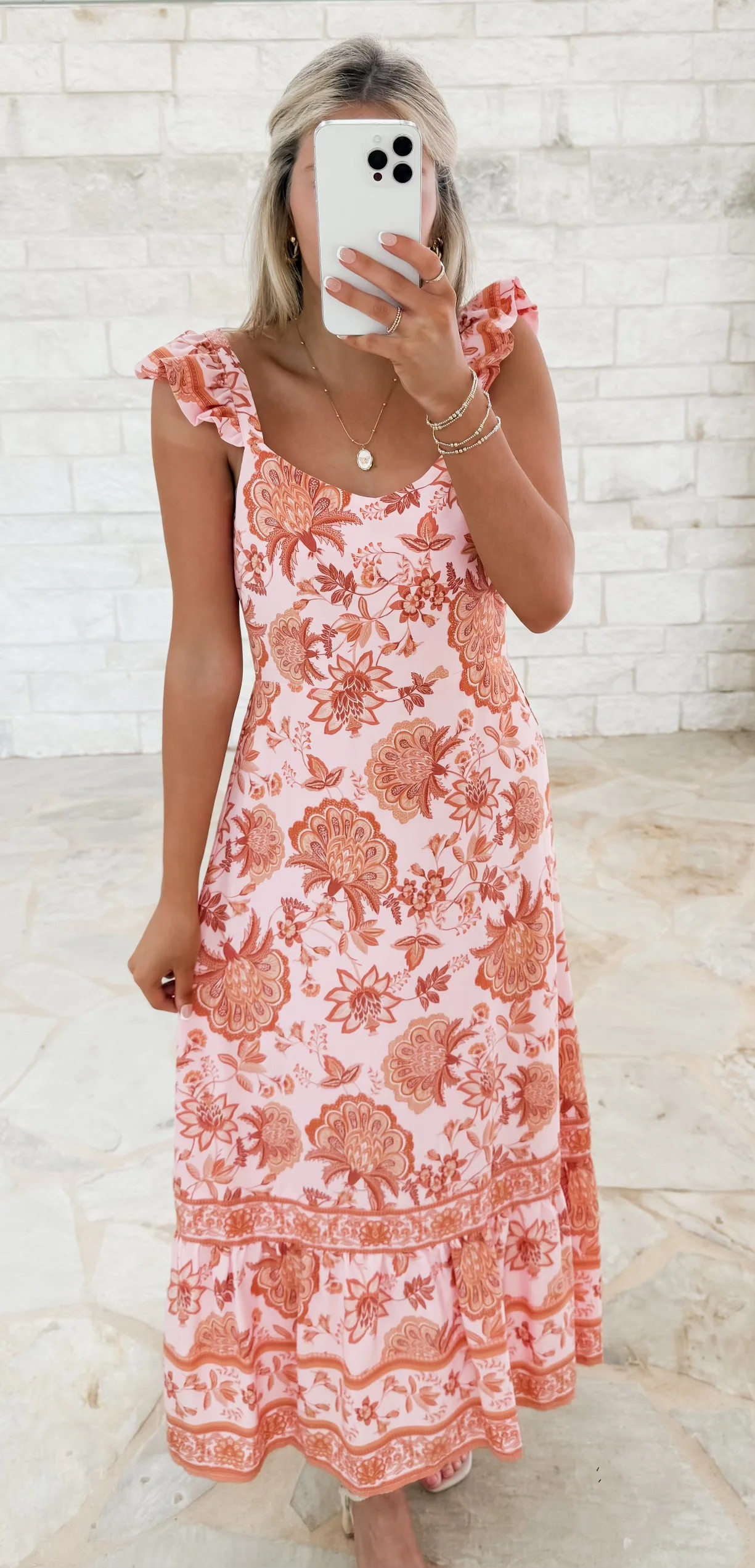 Zavey Floral Smocked Midi | CK Squared Boutique