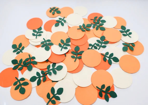 Little Cutie Confetti [100 pieces] - Hey Cutie - Citrus - Orange - Tangerine - Baby Shower - Birt... | Etsy (US)