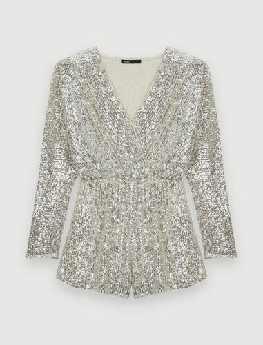222ILETTE Sequinned playsuit | Maje US