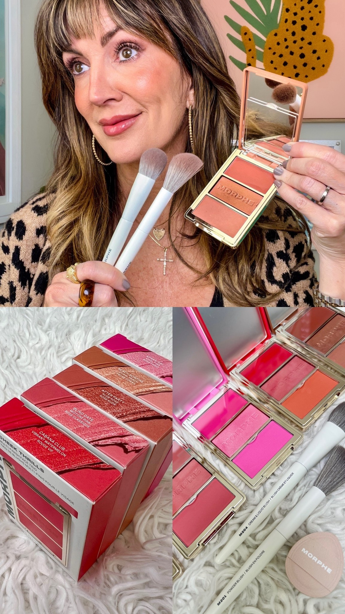 #ad I admit, I have BLUSH blindness and I LOVE it!🥰 Blush  is very on trend right now, and if you want to have more fun and more options with your blush looks, these @morphebrushes Cheek Thrills Trios are exactly what you should buy because you get 3 formulas in one palette. From powder, to luminous balm, to cream, or layer all 3 if you want! They work beautifully together and can be found @Target . #liketkit #targetpartner #target #morphepartner #morphetarget #morphe 

#LTKOver40 #LTKBeauty #LTKgrwm