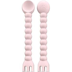 Ryan & Rose Baby Spoon and Fork [2 Pack] (Pink) | Amazon (US)