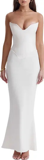 Tamara Strapless Stretch Satin Gown | Nordstrom