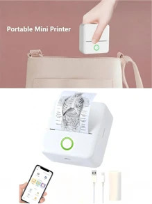 1pc Portable Mini Wireless Printer, Small Home Bluetooth Photo Printer, Ink-Free Thermal Printing... | SHEIN