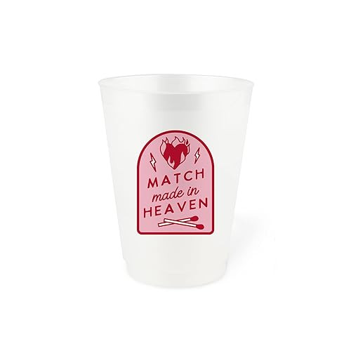Stag & Hen Match Made in Heaven Bachelorette Party Cups - 12 Pack, 16 oz Cups | Custom Drinkware ... | Amazon (US)