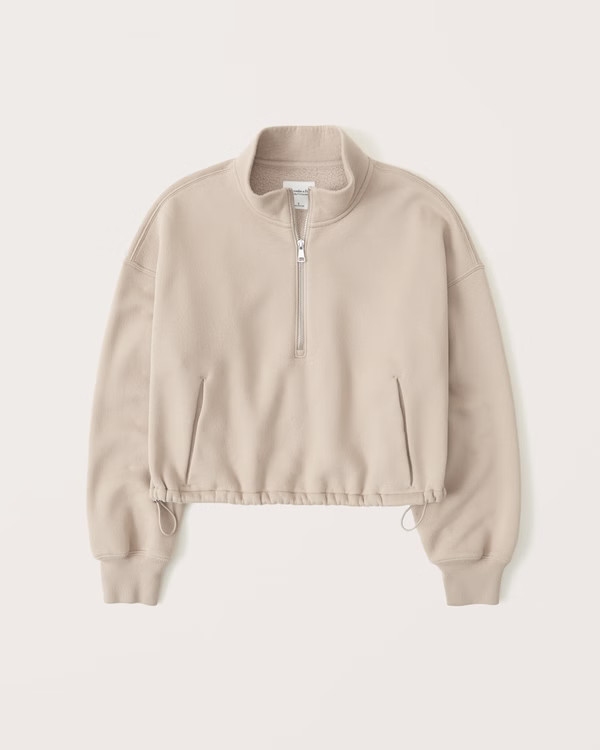 Women's softAF MAX Cinched Bungee Half-Zip | Women's Tops | Abercrombie.com | Abercrombie & Fitch (US)