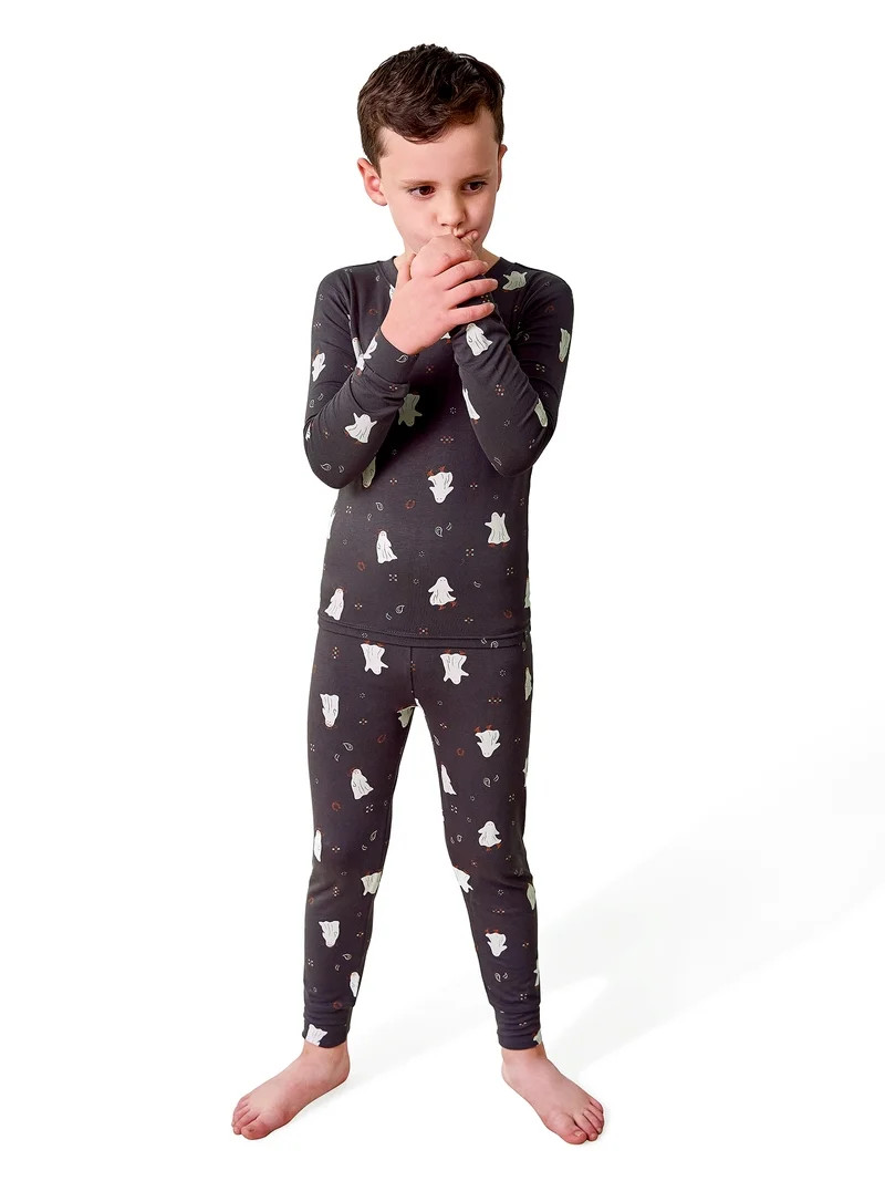 Modern Moments by Gerber Neutral Long Sleeve Halloween Pajama Set, 2-Piece, Sizes 12 Months - 5T | Walmart (US)