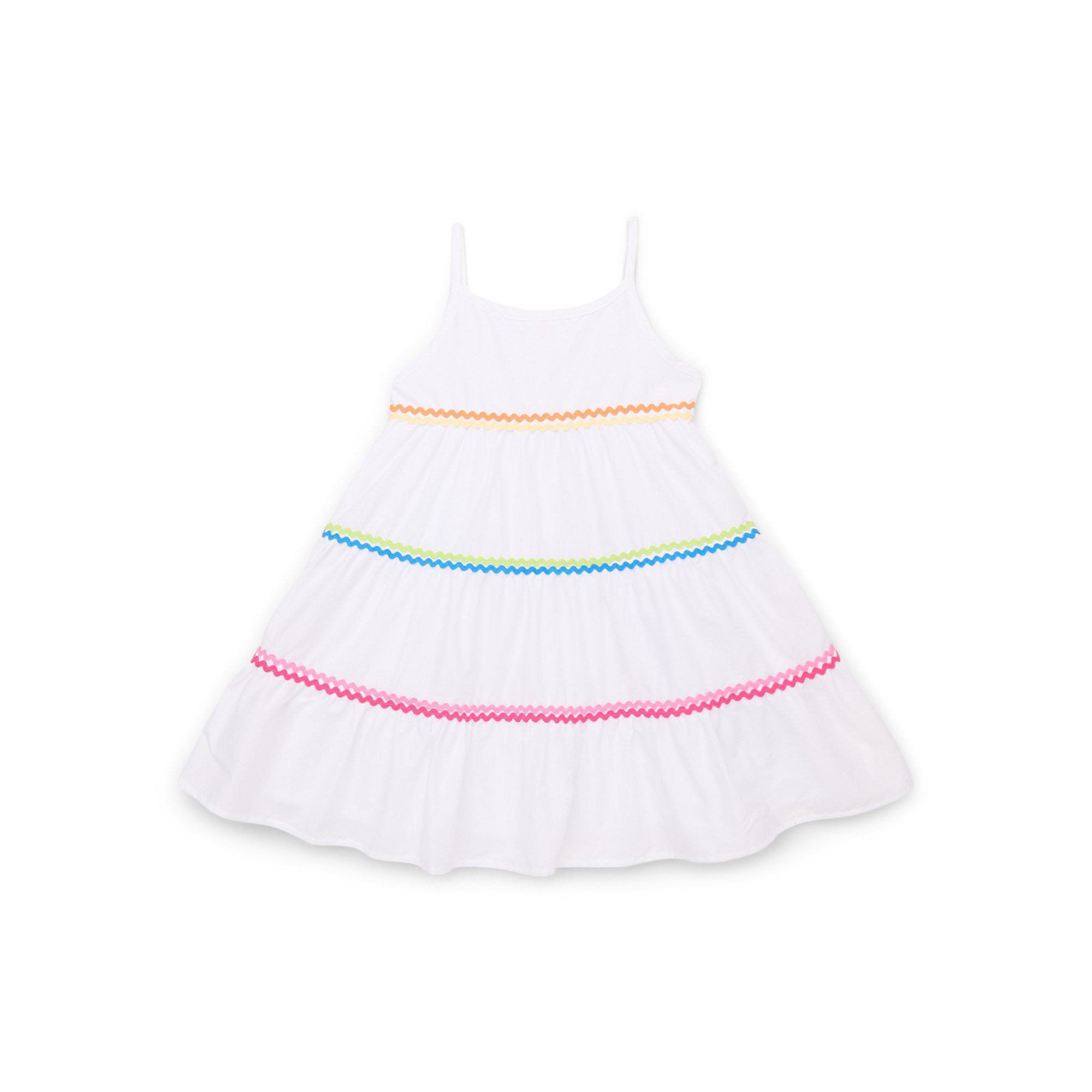 Wonder Nation Toddler Girls Cotton Sleeveless Dress with Ric Rac Trim, Sizes 12M-5T | Walmart (US)
