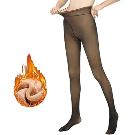 Mivnue Fleece Lined Tights for Women Winter Warm Sheer Black Womens Tights Thermal Thick Fake Tra... | Amazon (US)
