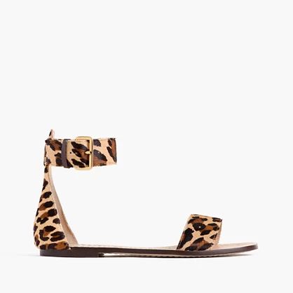 Ankle-strap sandals in calf hair | J.Crew US