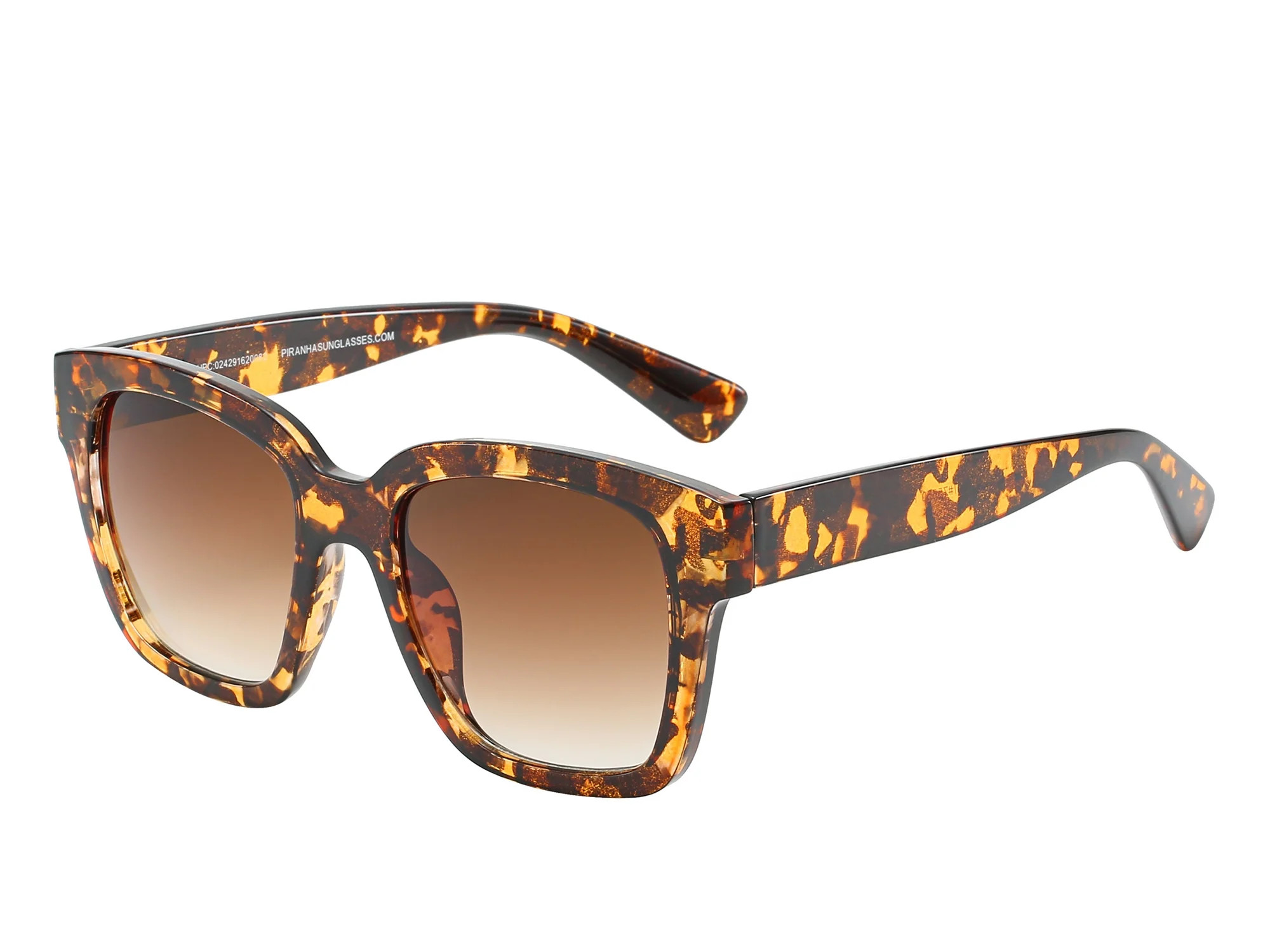 Piranha Women's "Glamour" Tortoiseshell Frame Mod Fashion Sunglasses with Brown Gradient Lens | Walmart (US)