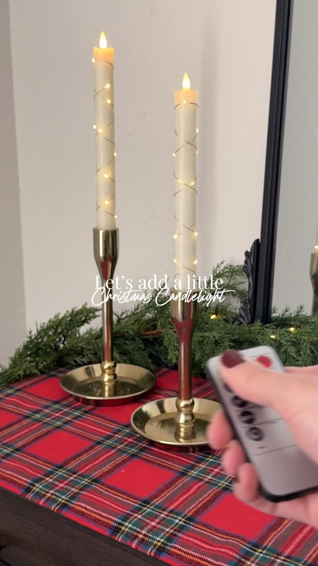 These are the most beautiful flameless candles, perfect for an extra touch of Christmas sparkle 🕯️✨
Love that they come with a remote with a timer option and now worry candlelight with kids in the house! 

#LTKHome #LTKHoliday