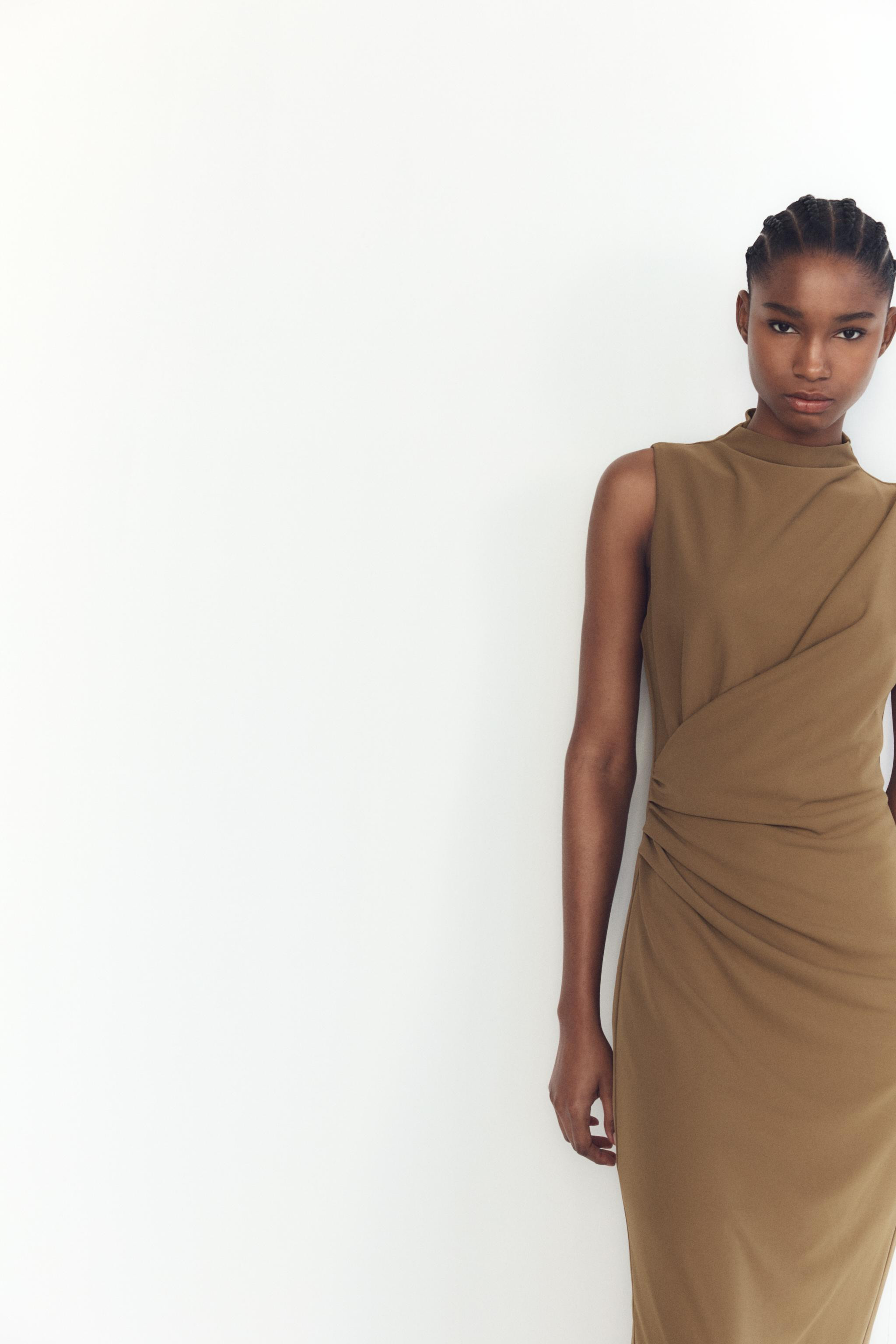 DRAPED MIDI DRESS | Zara US