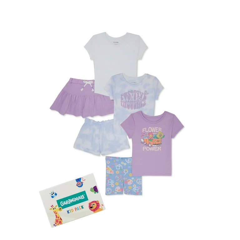 Garanimals Toddler Girls Mix and Match Kid Pack Outfit Set, 6-Piece, Sizes 18M-5T | Walmart (US)