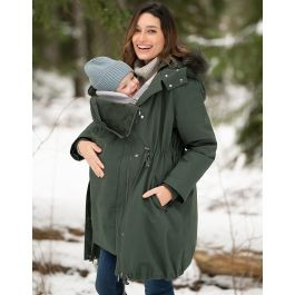 Khaki Sub-Zero 3 in 1 Maternity Parka | Seraphine 