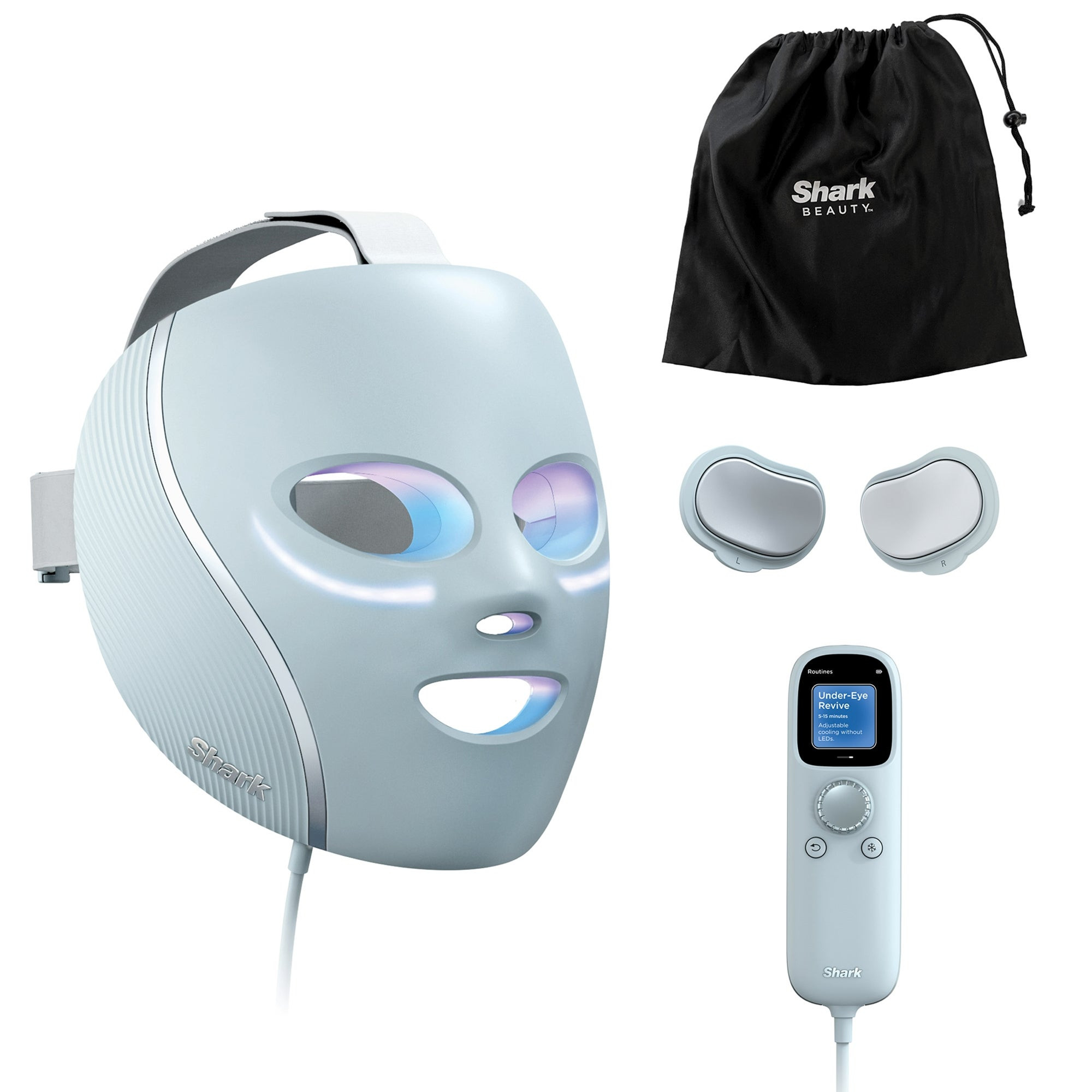 Shark Beauty CryoGlow Under-Eye Cooling and LED Anti-Ageing and Blemish Repair Mask - Blue Frost | Cult Beauty