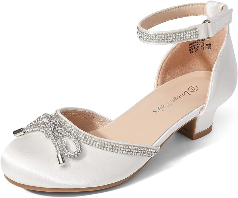 DREAM PAIRS Girls Dress Shoes Closed Toe Low Heels Ankle Strap Pumps for Toddler Little Big Kid F... | Amazon (US)