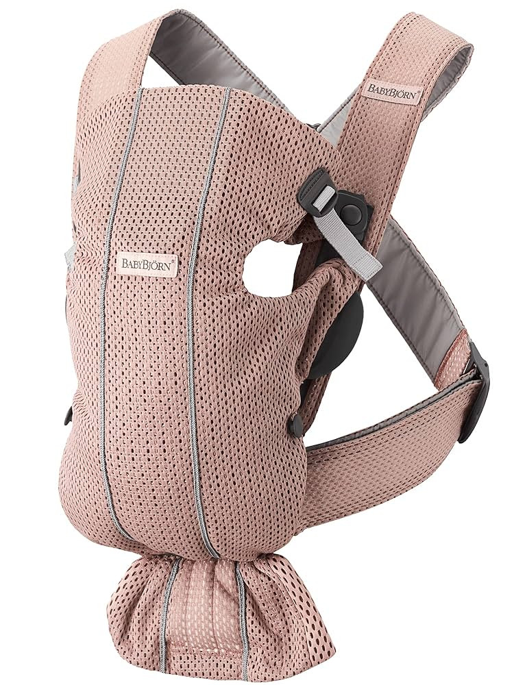 BabyBjörn Baby Carrier Mini, 3D Mesh, Dusty Pink | Newborn Carrier (7-25 lbs), Ergonomic, Easy-t... | Amazon (US)