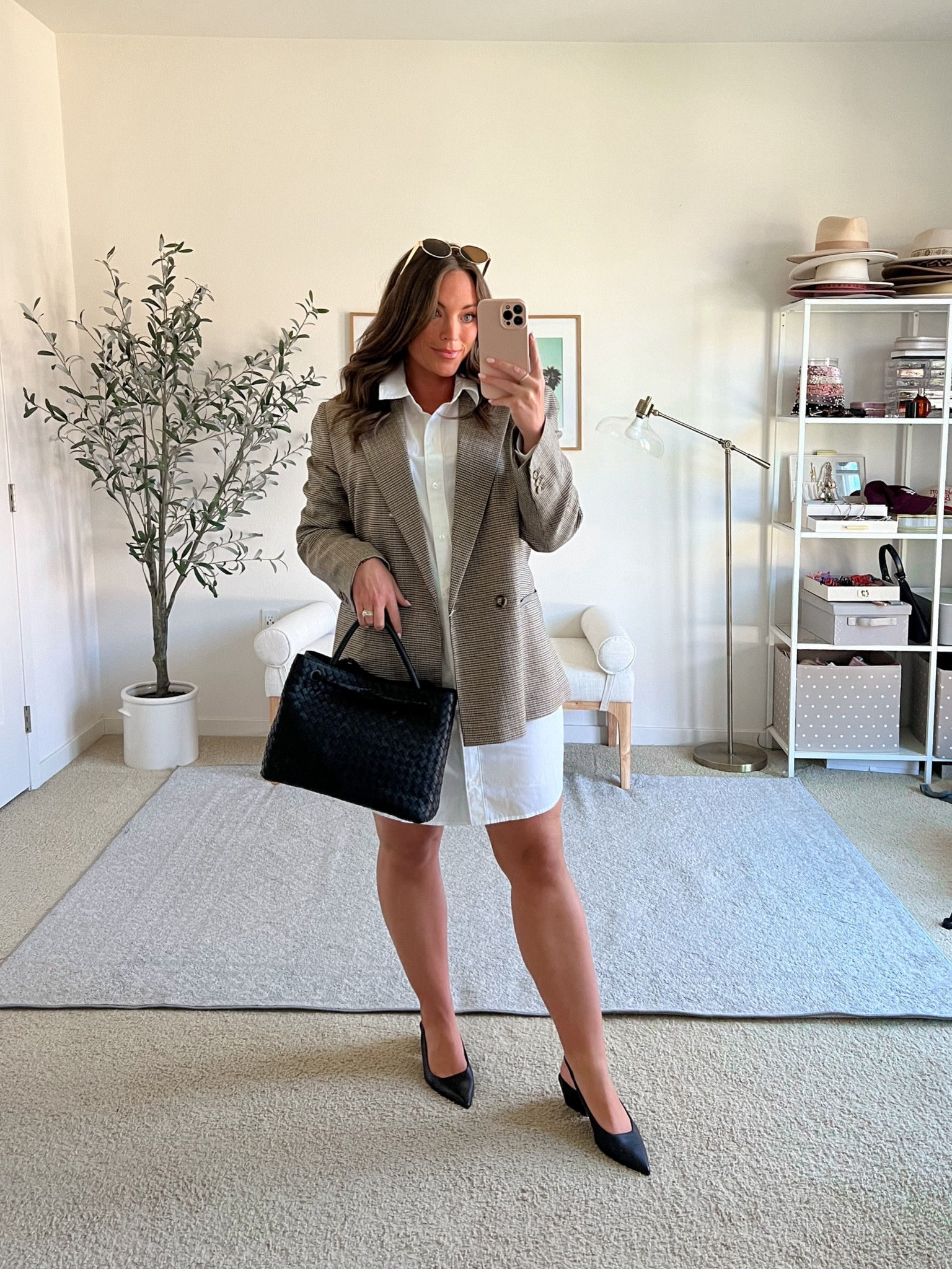 Styling a white button down shirt dress with a blazer for a super cute gal fashion outfit 🍂🍁

Shirt dress size medium tall - on major sale
Blazer US8

Slingback pumps fit true to size! 

#LTKMidsize #LTKSeasonal #LTKFindsUnder100