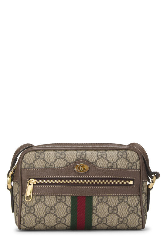 Pre-Owned Brown GG Supreme Canvas Web Ophidia Crossbody Mini QFB1U4730900D | What Goes Around Comes Around