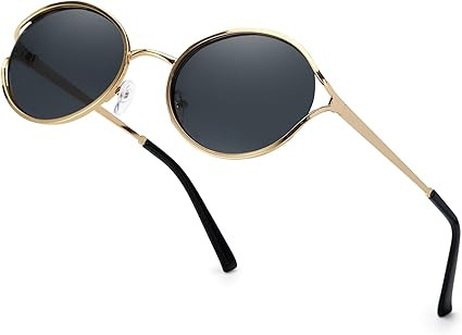 Retro Sunglasses for Women Classic Round Designer Sun Glasses UV400 Protection Shades | Amazon (US)