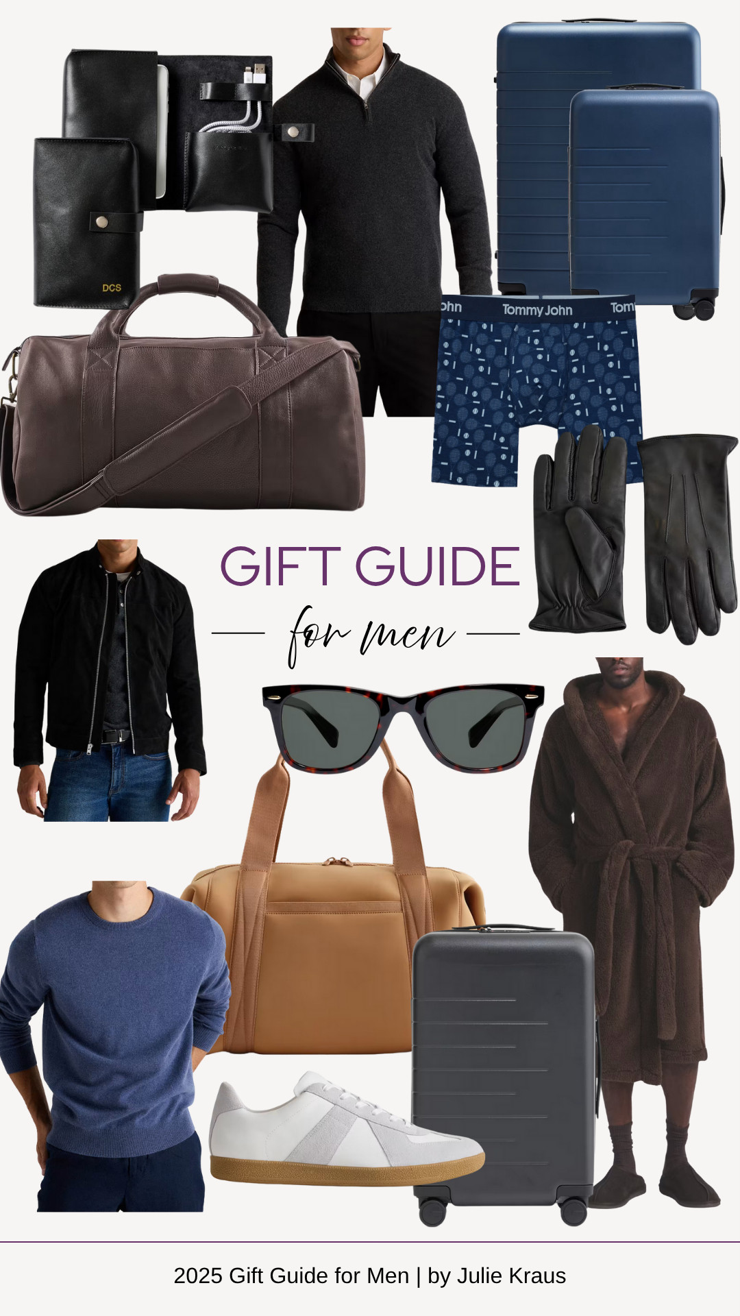 men’s holiday gifts, gift guide for him 2025, elevated gifts for men, stylish men’s fashion, cashmere lined gloves, Italian leather sneakers, cashmere sweater, suede jacket, travel gear for men, luxury luggage, neoprene duffle, leather weekender, classic sunglasses, men’s robe, leather travel tech organizer, timeless men’s style 

 #LTKGiftGuide #LTKHoliday #LTKMens