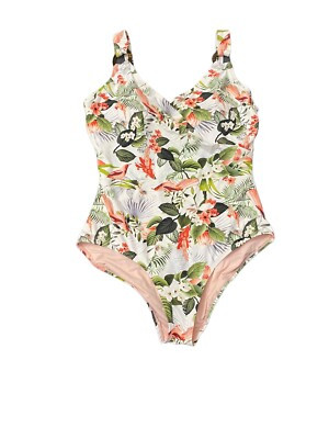 Niptuck Women's Floral 1-Piece Cross Front Tummy Control Swimsuit Size 8 | eBay US