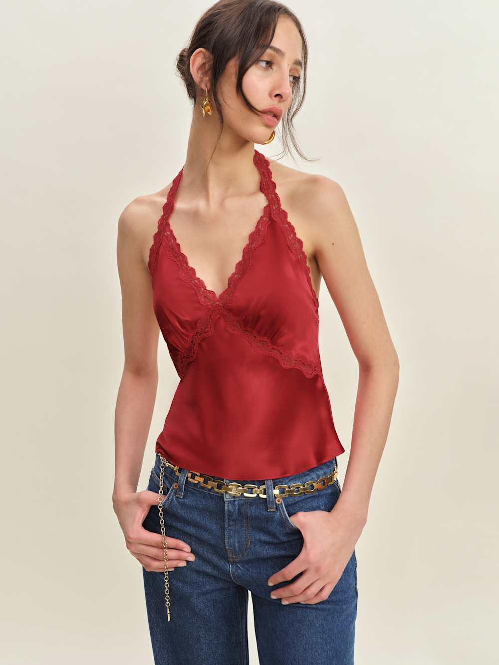 Monica Silk Top | Reformation (Global)