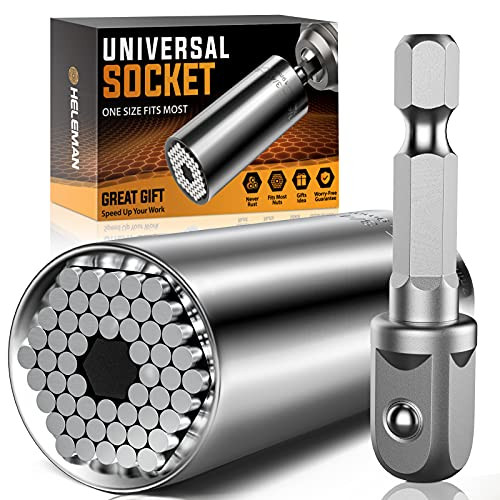 Stocking Stuffers for Mens Gift Christmas Super Universal Socket Tools Gifts for Men: Socket Set with Power Drill Adapter(7-19 MM) Cool Stuff Gadgets for Women Birthday Gift for Dad Husband Adults | Amazon (US)