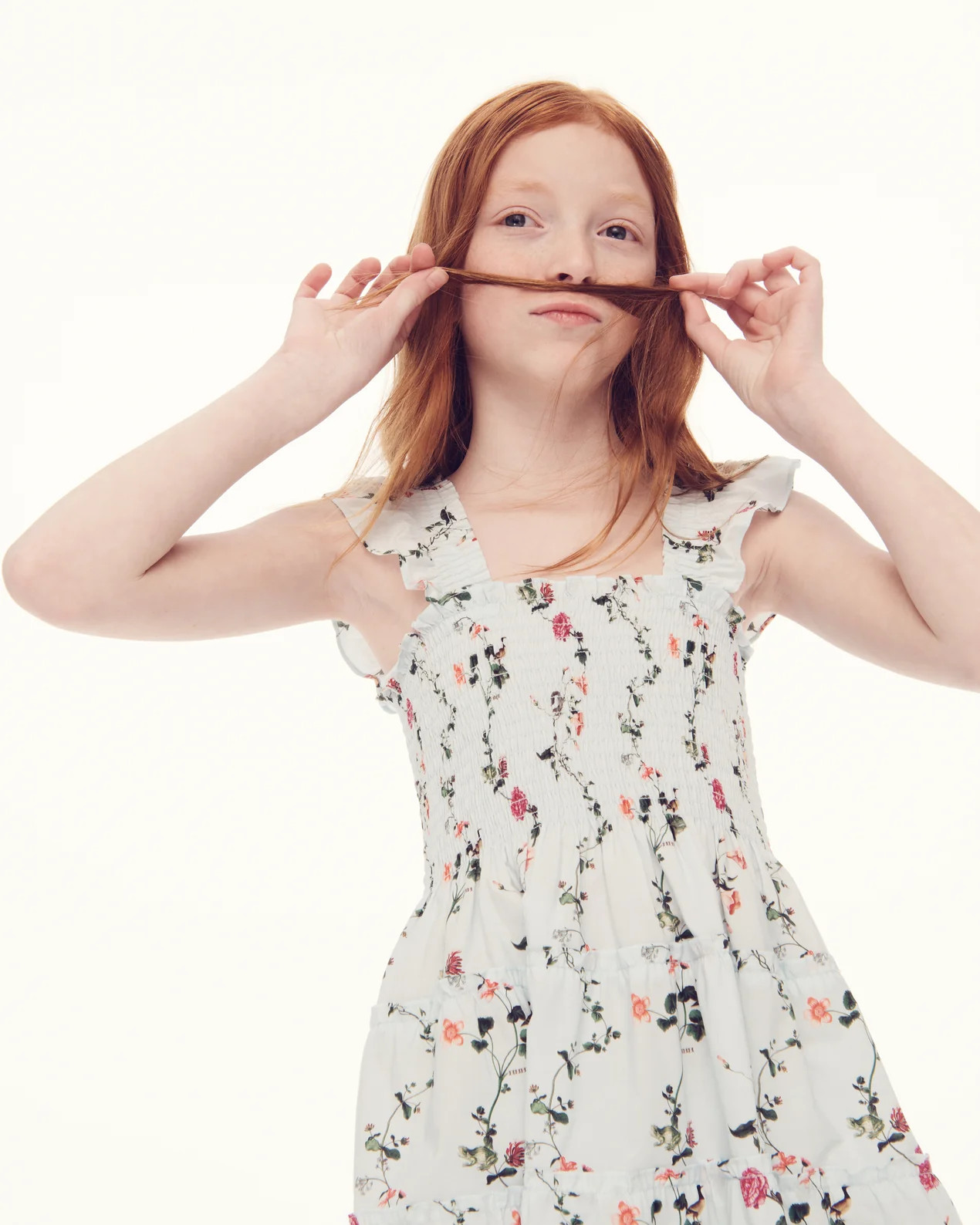 The Tiny Ellie Nap Dress - Pond Floral Poplin | Hill House Home