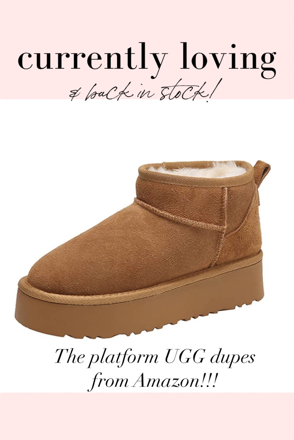 Ugg platform boots DUPES from amazon! 

#LTKunder50 #LTKshoecrush #LTKstyletip